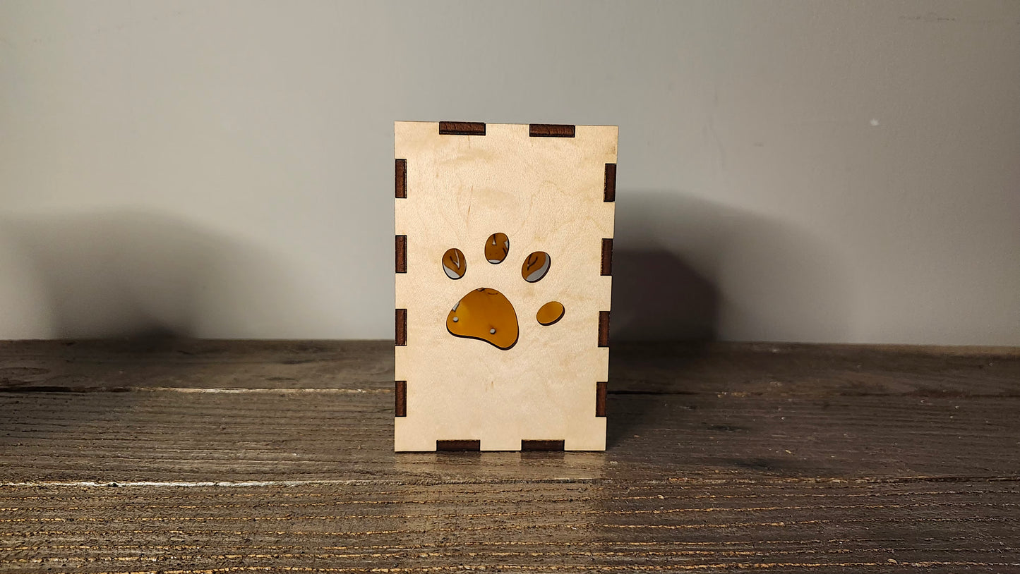 French Bulldog Wooden Lantern with LED Puck Light – Rustic Dog Lover Gift, Handmade Frenchie Night Light Home Decor