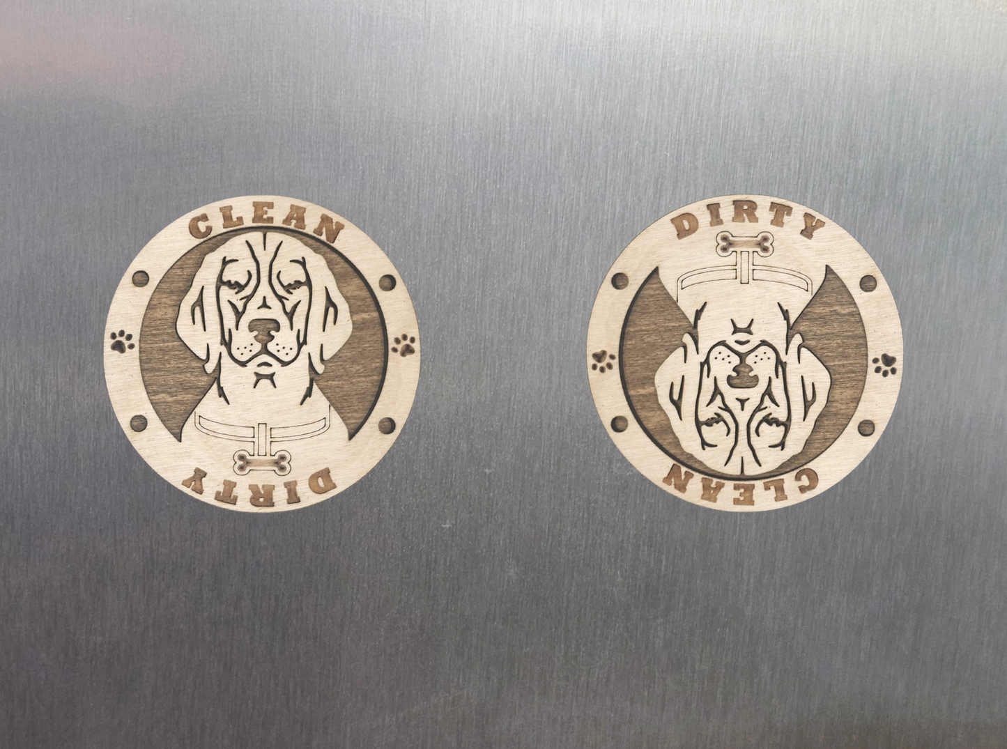 Handmade Fun Top Breed Dishwasher Magnets – Double-Duty Indicating Clean/Dirty Dishes for Dog Lovers & Pet Owners