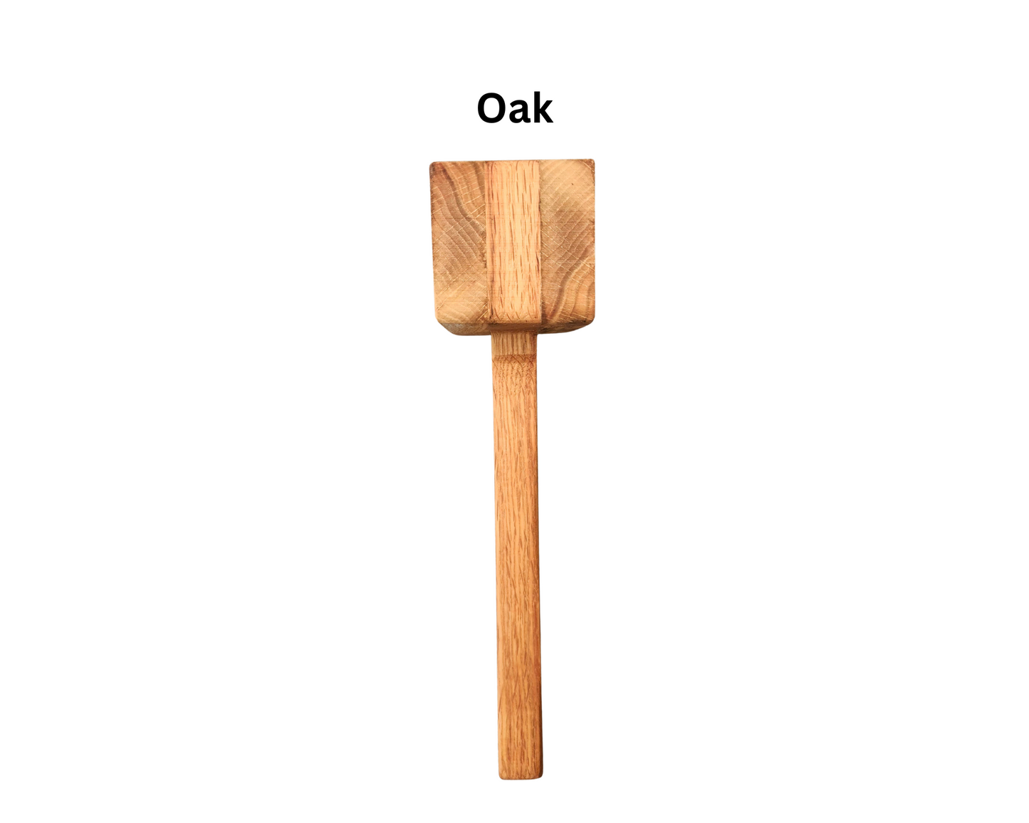 Rustic Wooden Kitchen Mallet, Oak Handle, Choose Padauk or Oak Accent, Handmade Cooking Tool, Meat Tenderizer, Herb Garlic Nut Crusher