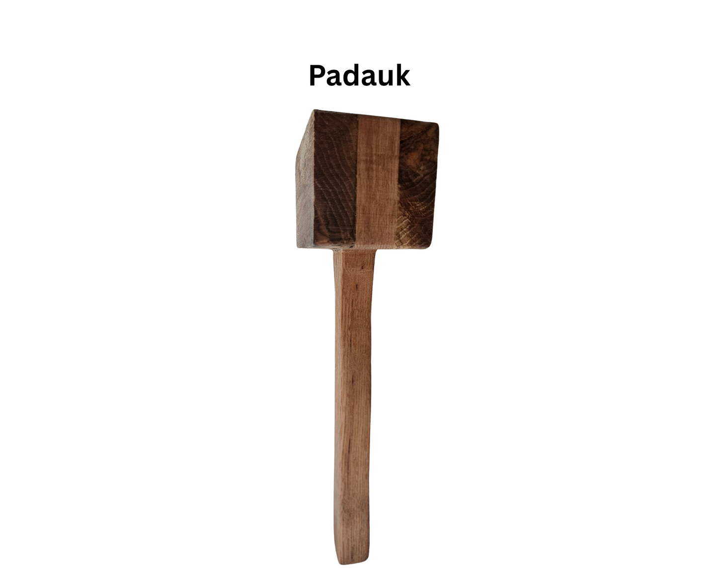 Rustic Wooden Kitchen Mallet, Oak Handle, Choose Padauk or Oak Accent, Handmade Cooking Tool, Meat Tenderizer, Herb Garlic Nut Crusher