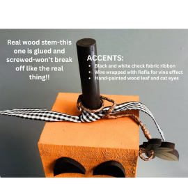 Halloween Wood Block Set – Rustic Ghost, Pumpkin & Black Cat Décor for Fall, Farmhouse, or Tiered Tray Display