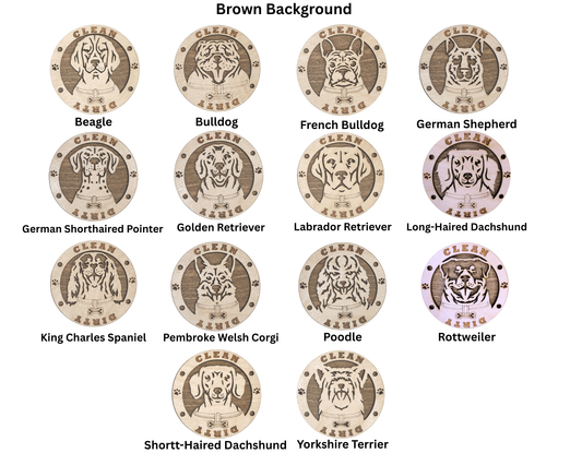 Handmade Fun Top Breed Dishwasher Magnets – Double-Duty Indicating Clean/Dirty Dishes for Dog Lovers & Pet Owners