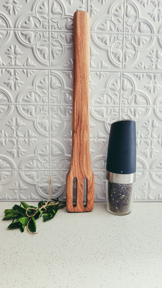 Handmade Large Wooden Kitchen Spoon, Oversized Oak Instant Pot Spoon, Jumbo Oak Wooden Stirring Spoon, Long Brown Slotted Stirring Spoon